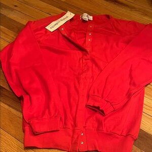 Macy's Young Collector Bright Red Snap-Front Cardigan